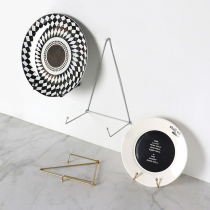 Original wall porcelain plate hanger folding bracket disc decorative plate photo frame bracket wall hanging desktop dual-purpose A shelf