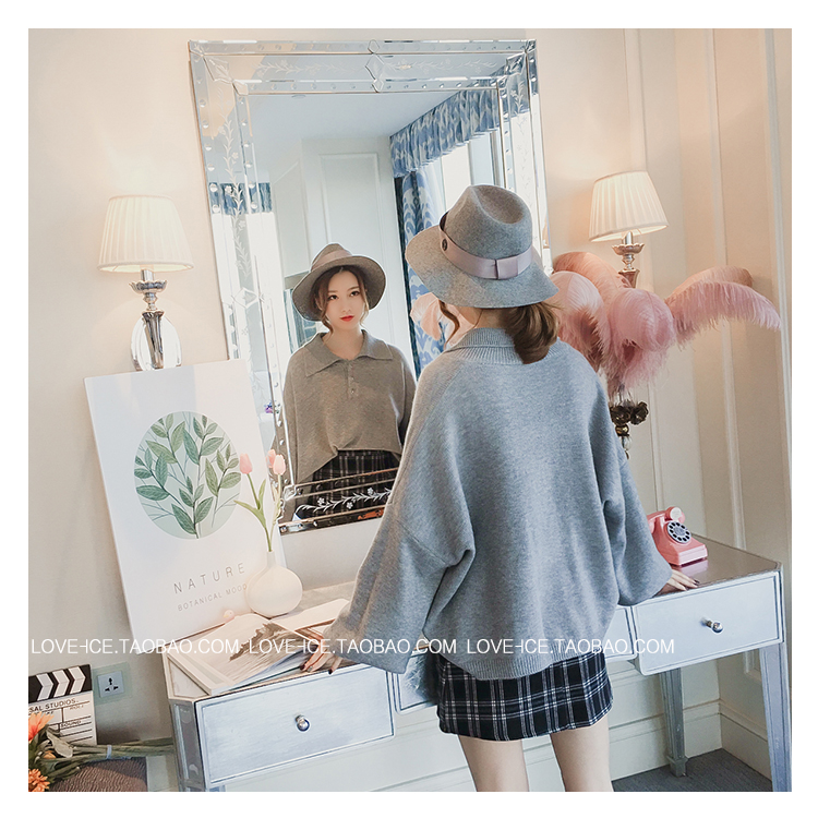 Áo len lửng gió nữ mùa thu 2018 mới Hàn Quốc áo len mỏng dài tay áo len sang trọng áo cardigan