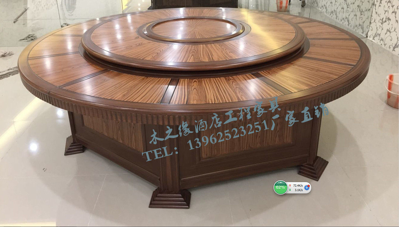 New hotel electric big round table hotel electric dining table large round table oil brushed table electric hot pot dining table and chair