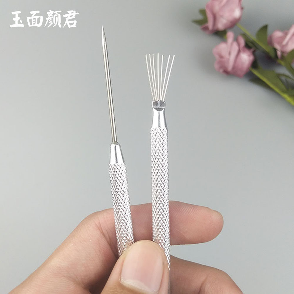 Seven Needle Steel Needle Brush Detail Needle Ultra-light Paper Clay Auxiliary Modeling Clay Making Tool