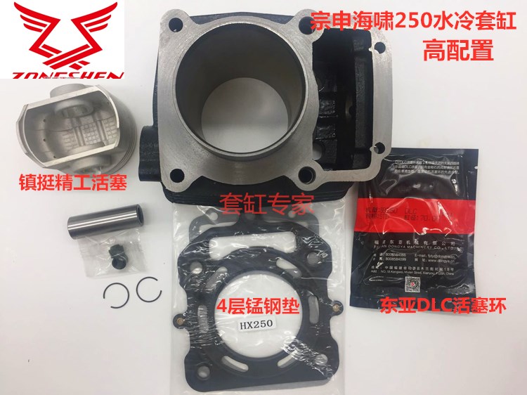 Zongshen three-wheeled motorcycle engine tsunami 250 SB250 water-cooled cylinder piston piston ring pad