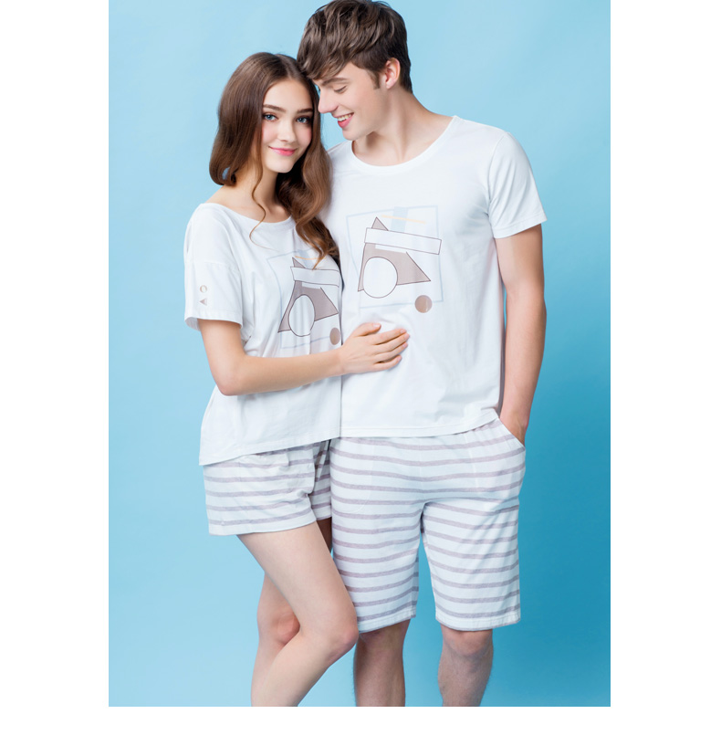 Pyjama mixte en Coton à manche courte - Ref 3005455 Image 11