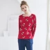 Mùa thu hươu phục vụ nữ 2019 mới mùa xuân dễ thương hoạt hình cotton dài tay đồ ngủ hai mảnh mặc giản dị đồ bộ nữ mặc nhà Bên ngoài ăn mặc