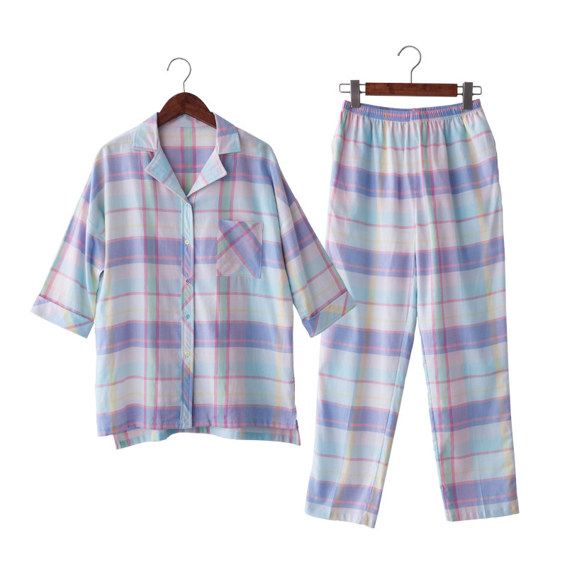 Pyjama pour femme en Coton à manches - Ref 2993734 Image 3