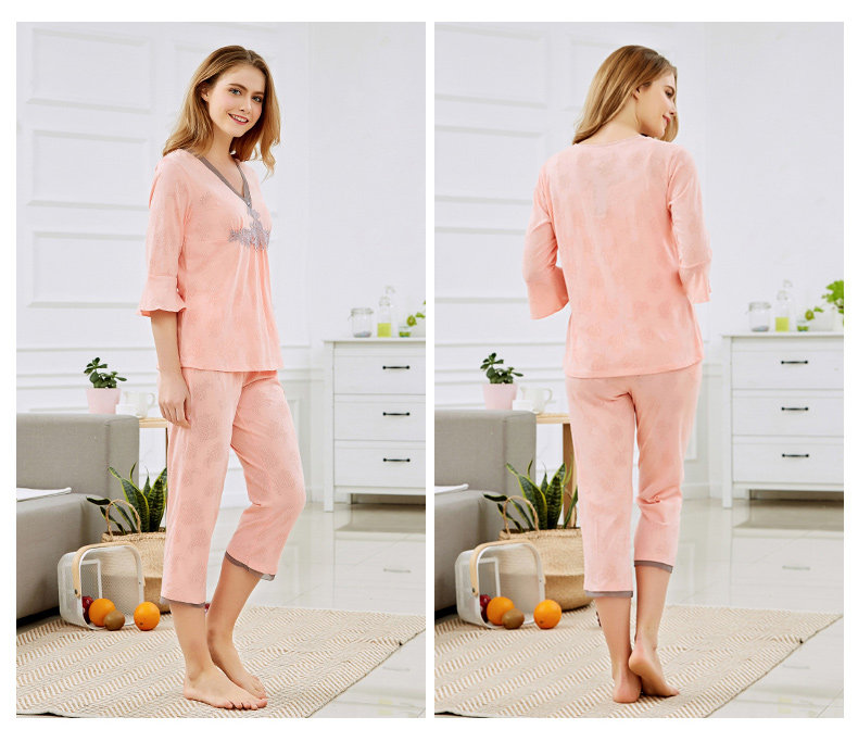 Pyjama pour femme en Coton à manches - Ref 2993762 Image 16