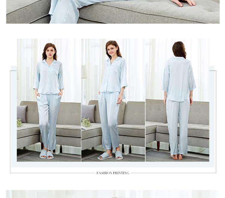 Pyjama pour femme en Viscose à manches - Ref 2993659 Image 11