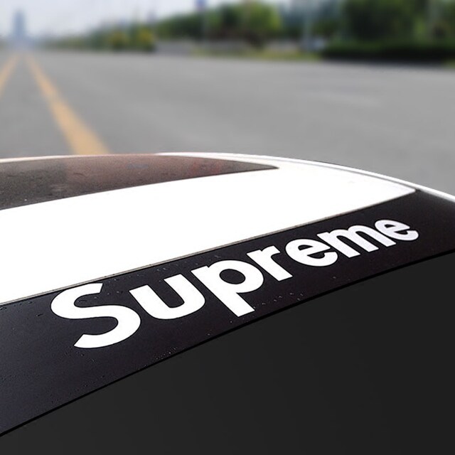 supreme car sticker