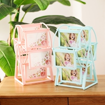Windmill rotary puzzle Creative photo frame Pendulum Bench Sky-Bike Photo Frame Pendulum Childrens Shadow Building Skyscraper Skyscraper