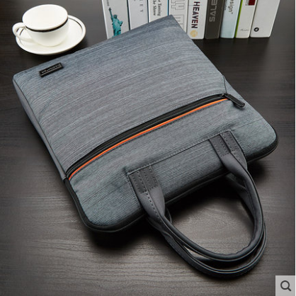 Document bag fine handbag multi-layer canvas bag large capacity men's business briefcase widened meeting bag