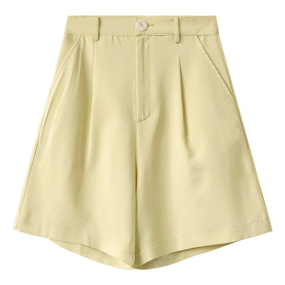 大码女装胖妹妹mm垂感西装阔腿短裤夏季高腰宽松显瘦五分裤200斤