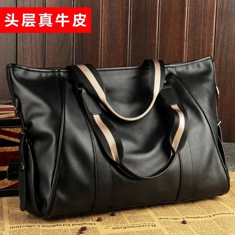 High-End First-Layer Cowhide Handbag for Men, Soft-Surface Genuine Leather Business Large-Capacity Briefcase, Laptop Bag, Crossbody Bag High-End First-Layer Cowhide Handbag for Men, Soft-Surface Genuine Leather Business Large-Capacity Briefcase, Laptop Bag, Crossbody Bag