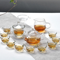 Art products Tang Glass tea set Gongfu tea set Set Heat-resistant male cup pot cover bowl Teacup Special price