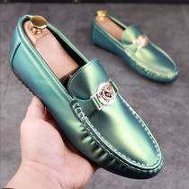 Social Bean shoes Mens summer breathable Inn 100 lap laziness One foot pedal trend casual shoes spirit small guys shoes