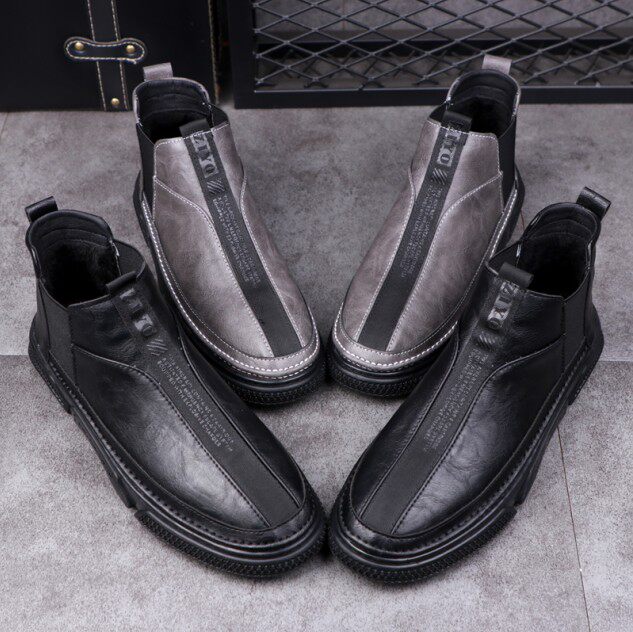 Spring new high-top shoes men's British retro trend sleeve boots all-match casual sneakers net red with the same shoes