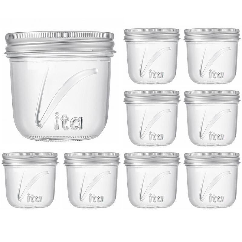 【Mason Lifestyle】Italian Vita Mason Jar 300ml Glass Sealed Jar Yogurt Oatmeal Cup with Lid 【Mason Lifestyle】Italian Vita Mason Jar 300ml Glass Sealed Jar Yogurt Oatmeal Cup with Lid