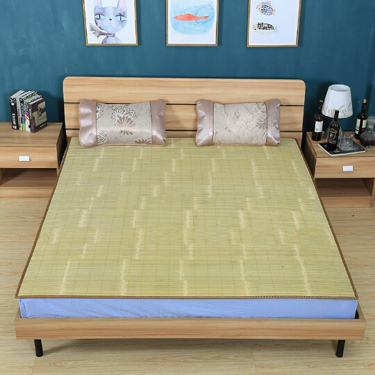 Double sided cool mat head layer scraping green thin bamboo silk 0 9 8 1 2 0 1 35 1 5 1 8m metre bed straight tube bamboo mat