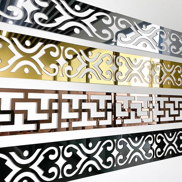 Self-adhesive acrylic wall stickers hollow 3d three-dimensional living room ceiling sofa background wall decoration waterproof mirror wall stickers