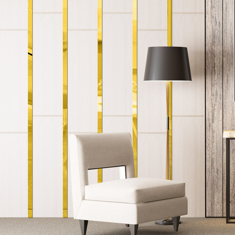 Acrylic mirror wall stickers 3d three-dimensional waistline self-adhesive ceiling suspended ceiling decorative border strip living room background stickers