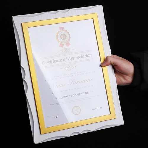 Магнитный сертификат коробка сплошной древесина авторизованная каркас монтажа с медалью висят A4 Лицензия на бумажную раму лицензии.