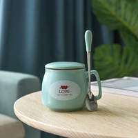 Завтрак Cup Sea Green Love+Эксклюзивная ложная фарфоровая крышка