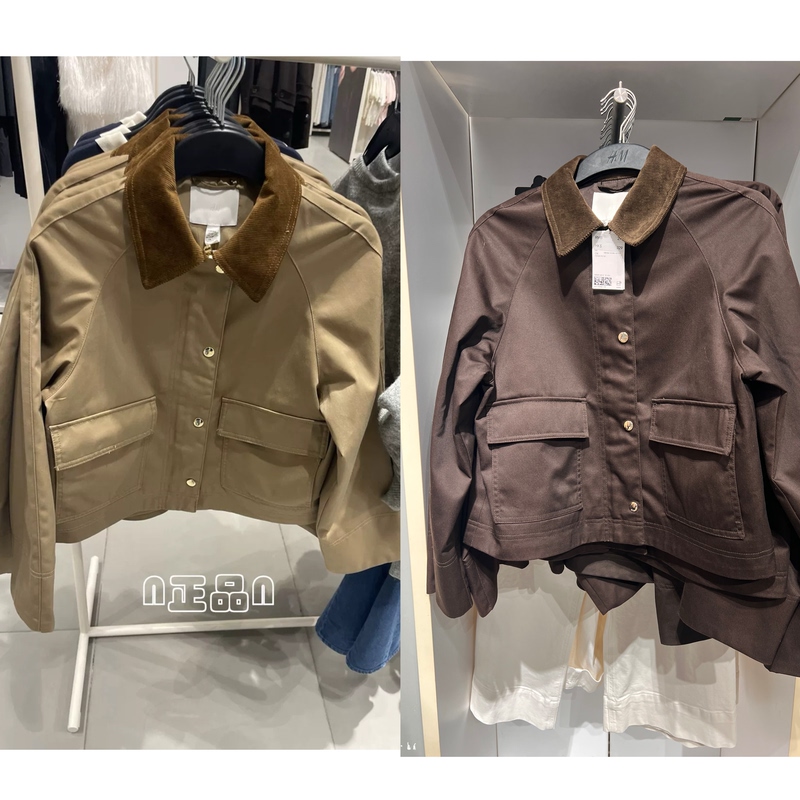 H Brand Store Brand New Genuine Product, No Returns or Exchanges, 1288081 Women's New Arrival Turn-Down Collar Casual Jacket