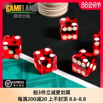 Game mainland Germany imported 19mm acrylic Citi dice right angle big dice Texas Holdem casino sieve