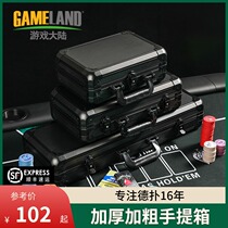 Game continent 200300500 yards black K-type portable Texas Holdem aluminum case Chip storage aluminum box case
