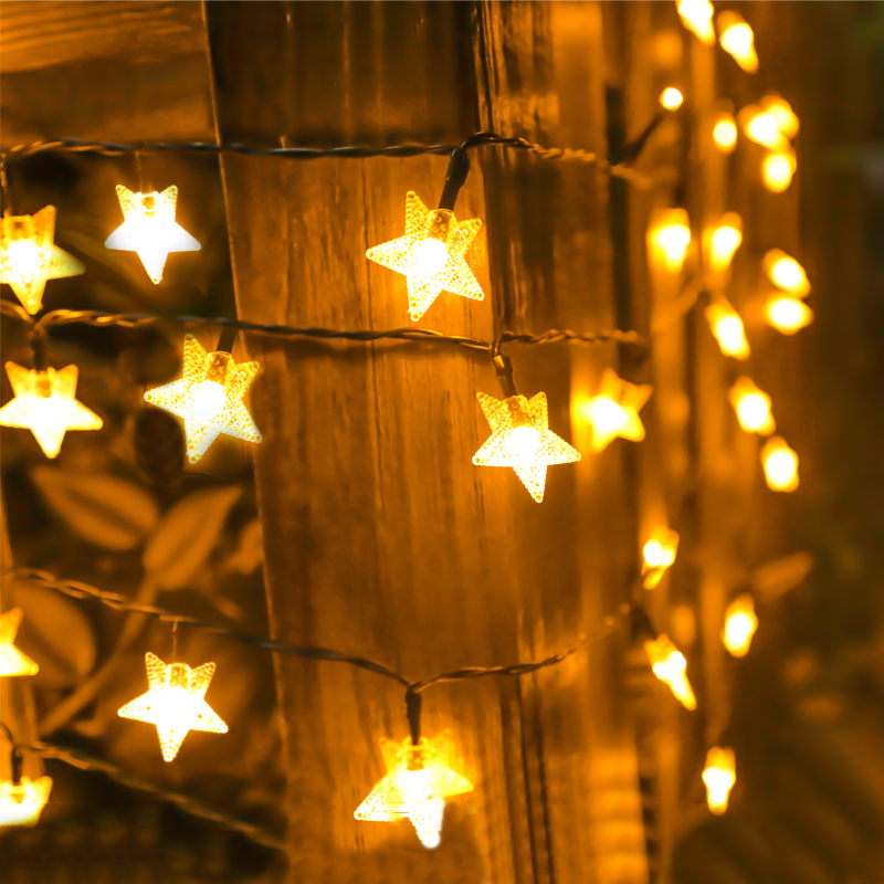 Solar light outdoor garden light LED small ball color light waterproof light with garden villa decoration star light string