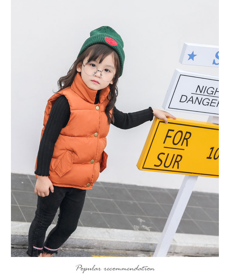 2018 trẻ em xuống áo vest cotton mùa đông dày cỡ lớn áo ấm nam và nữ trẻ em lớn mặc vest cổ đứng shop quần áo trẻ em