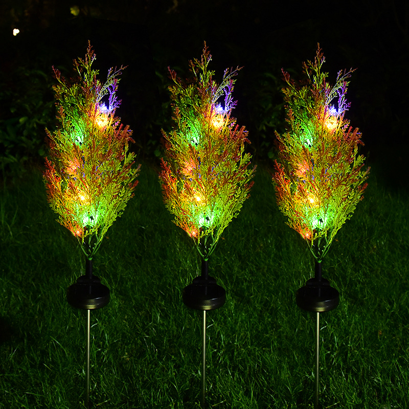 Solar Decorative Lights Outdoor Emulation Christmas Tree Courtyard Lawn Garden Lawn Garden Festival Placement Park Inserts View Lights