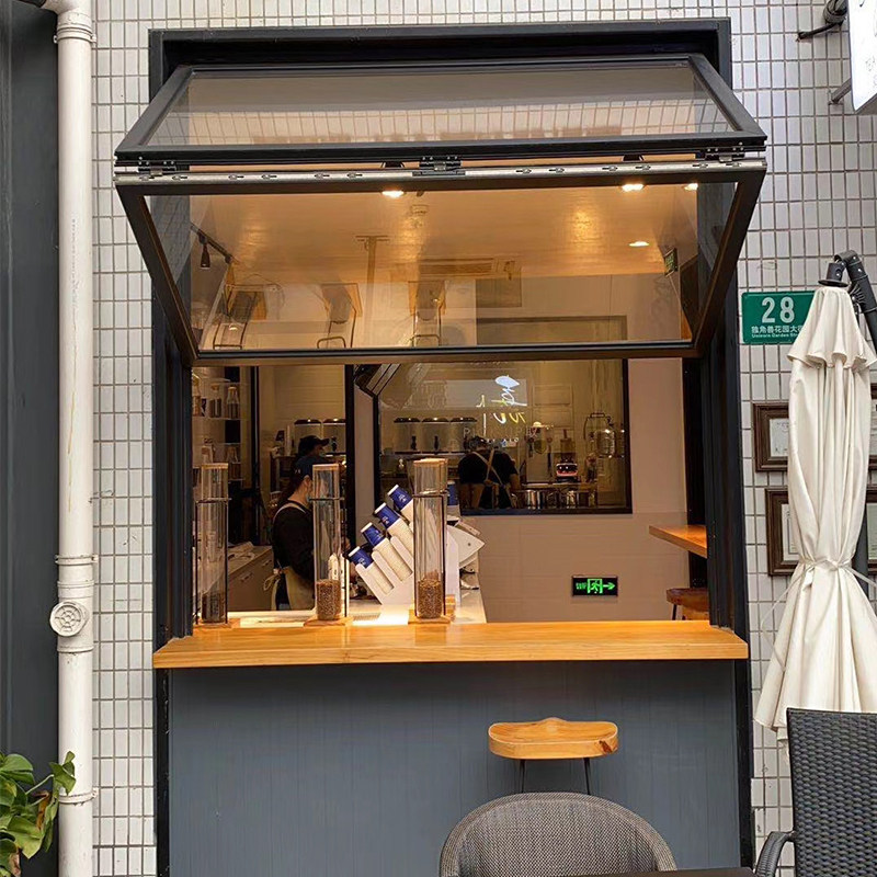 Sliding windows on folding windows Up and down folding windows at will