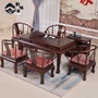 Dongyang thương hiệu đồ nội thất bằng gỗ gụ ở Indonesia bàn trà lá rộng gỗ hồng mộc gỗ hồng đen bàn trà vàng ghế Ming-phong cách nước trà - Bàn trà bàn trà mặt kính