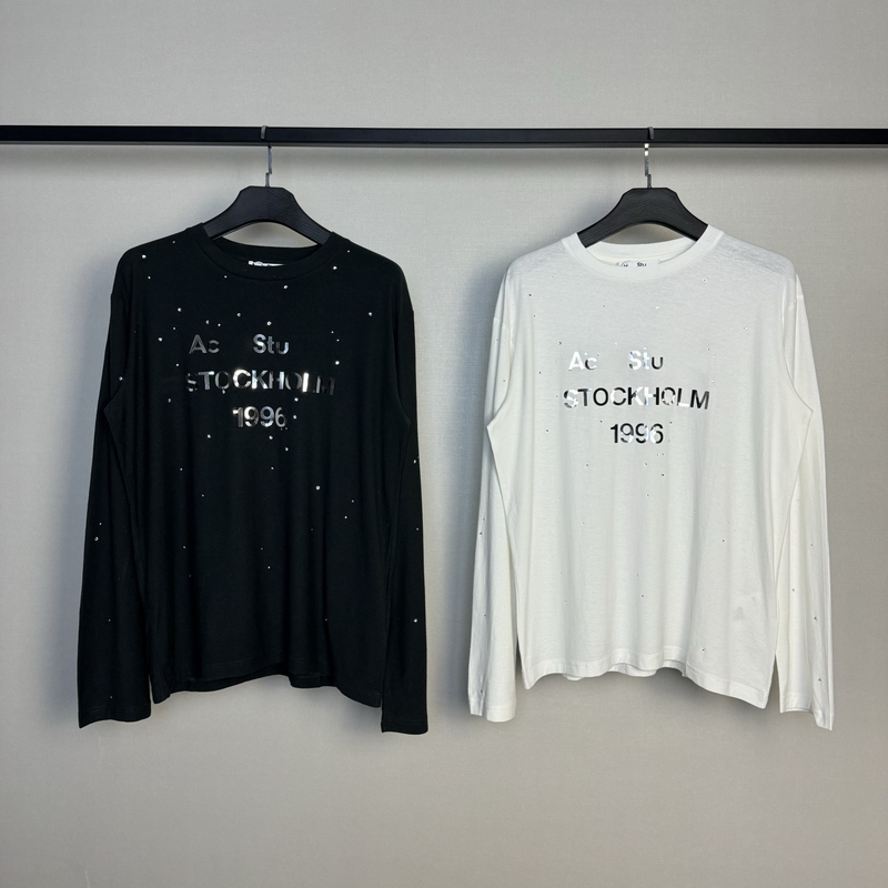 In-Stock Ceiling Ac Style 25Fw North America Limited Edition 1996 Hot-Stamped Sequin Print Unisex Couple Long-Sleeve T-Shirt