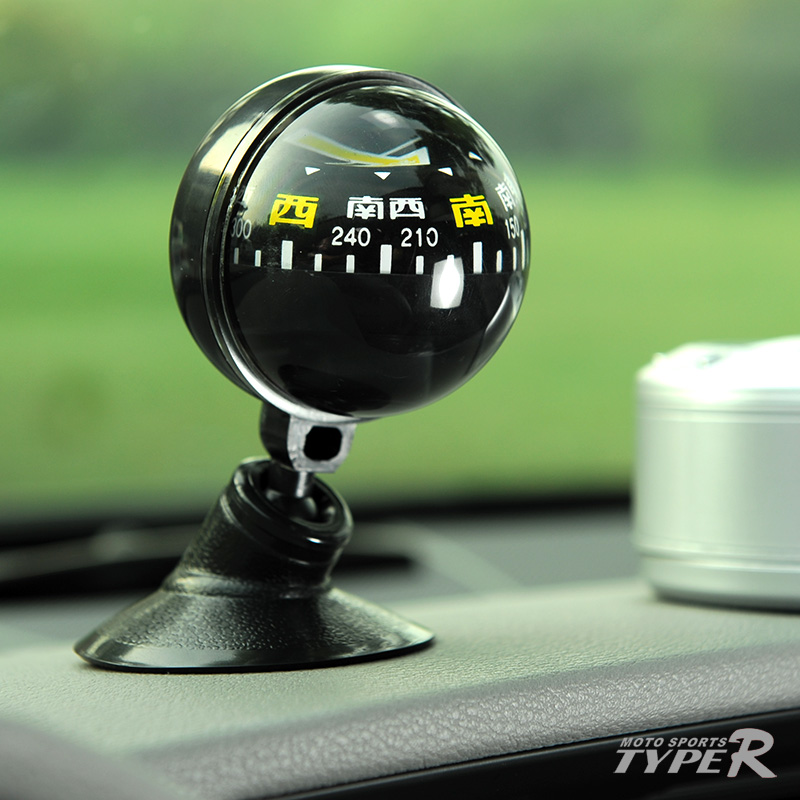TYPE-R Car Compass Suction cup type 360 degree rotating car guide ball Car compass