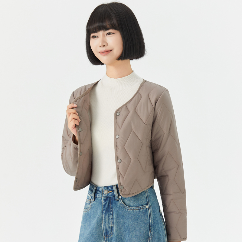 Women's Short Cotton Coat for Autumn and Winter, Warm Cotton Clothing, Cold-Proof down Cotton Lining, Inner Wear, Slimming Shoulder Protector