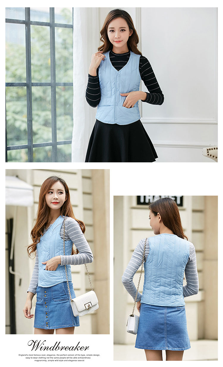 2018 xuống áo cotton nữ mùa thu và áo khoác cotton ngắn đoạn bên trong và bên ngoài mặc một chiếc áo khoác cotton nhỏ bó sát vest nhiệt bó sát đáy áo kiểu trung niên