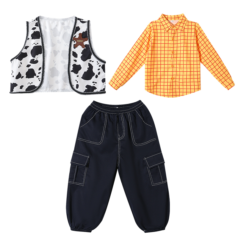 Children's Toy Story Woody Costume Disney Shirt Pants Shorts Dress Vest Halloween Children's Toy Story Woody Costume Disney Shirt Pants Shorts Dress Vest Halloween