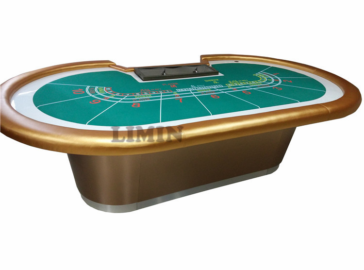High-end baccarat 2 8 meters local tyrant golden paste imported fireproof board tapered feet super stable can be customized 9-person table