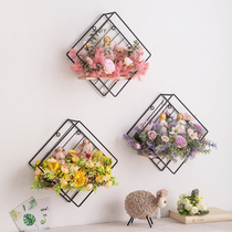Wrought wallflower wall decoration simulation flower dried flower living room corridor floral decoration flower wall decoration fake flower creative fake flower