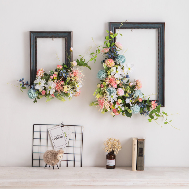 Creative fake flowers decorated flowers simulated plant frame Flower frame fitting table wall wall wall wall