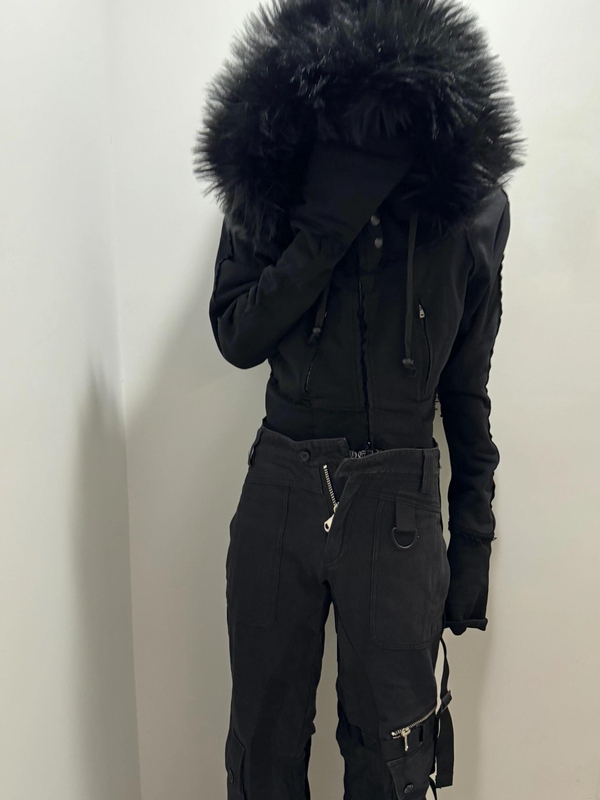 Japanese Retro Rock Visual Style Slim-Fit Short Jacket Yabi Harajuku Shibuya V Series Lgb69 Replica Vintage
