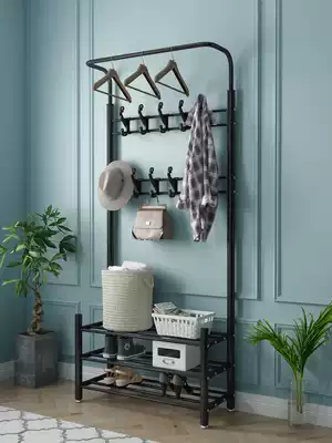 Clothes rack Floor-to-ceiling folding indoor foyer hanger Bedroom household simple coat rack cool clothes rack