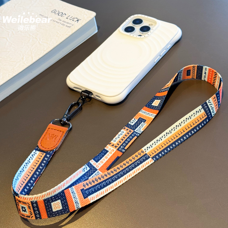Neck Strap for Phone, Wide Canvas Neck Strap, Wrist Chain, Camera Accessory, Work Id Lanyard, Phone Chain