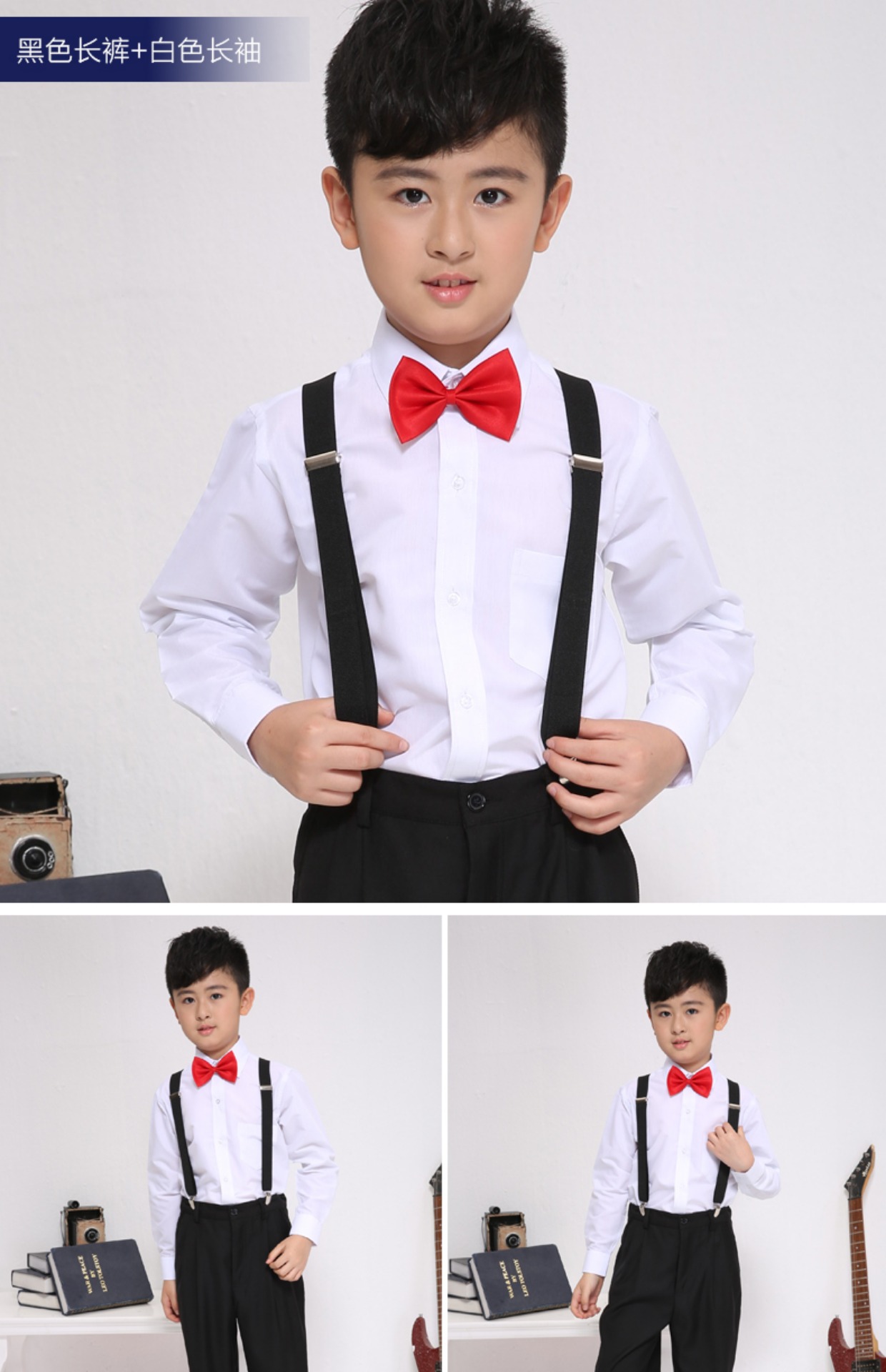 Ngày thiếu nhi Ngày thiếu nhi Quần yếm Trang phục Trường tiểu học và trung học Điệp khúc nam Recital Show Host Dress shop bán đồ trẻ em