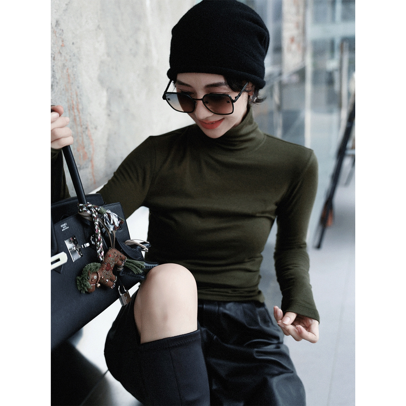 Tt Designer [Autumn Vibes] Cashmere Turtleneck Base Shirt for Women, High-End 2026 New Style Inner Layer Top for Autumn
