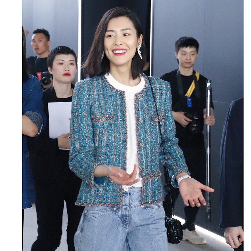 sandro moskoloni small fragrant jacket star with the same short and round neckline braided coarse flowers for 2021 spring and autumn