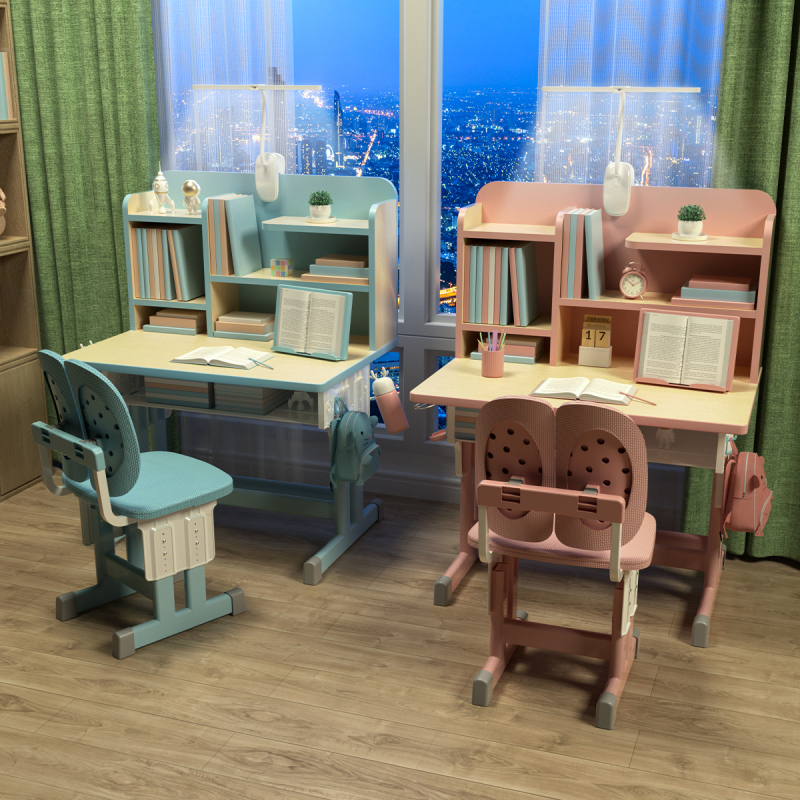 Children's Study Table, Primary School Student Desk, Home Adjustable Table and Chair Set, Homework-Specific Writing Desk Children's Study Table, Primary School Student Desk, Home Adjustable Table and Chair Set, Homework-Specific Writing Desk