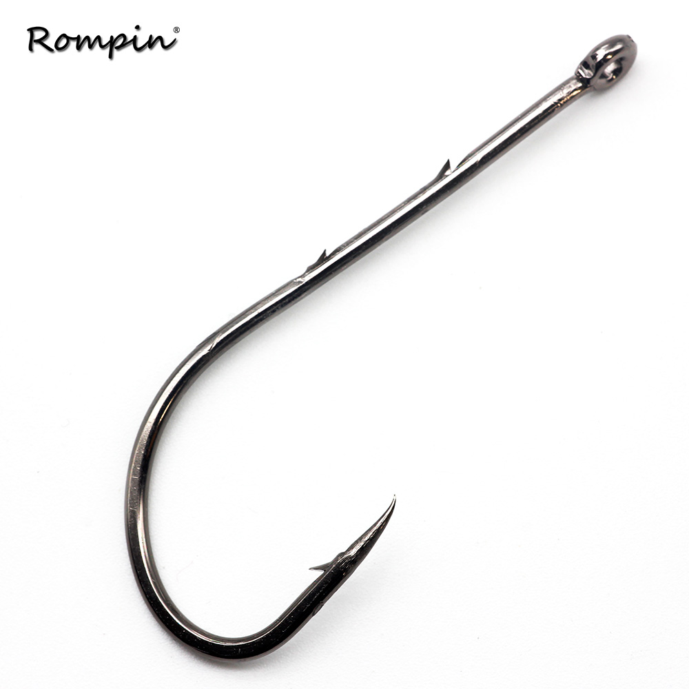 Double Back Type Thorn single hook Tube Pay with ring Long handle High carbon steel with barb Straight eye tide hook Sea fishing crooked mouth Luia fish hook