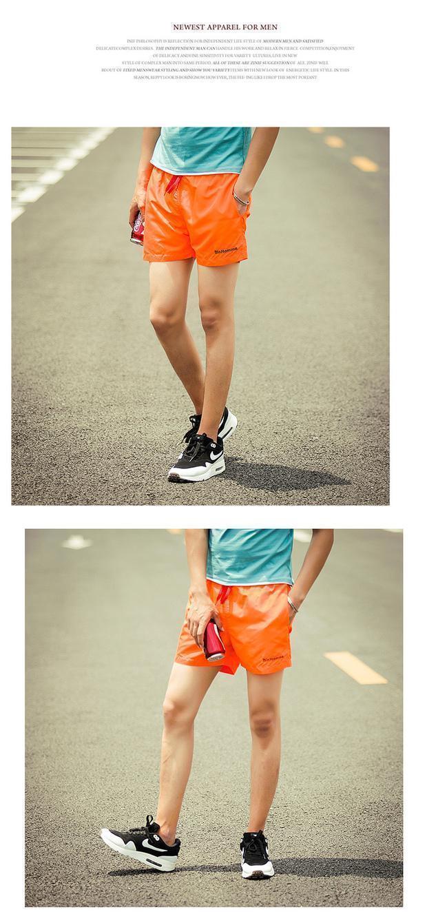 Những ngày hè cực ngắn quần short nam đôi nam bình thường thể thao chạy xu hướng ba quần nhanh khô quần nóng phiên bản Hàn quần đùi