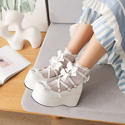 taobao agent Cute genuine Japanese soft footwear high heels platform, Lolita style